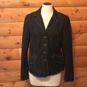 Black Tribal Denim blazer